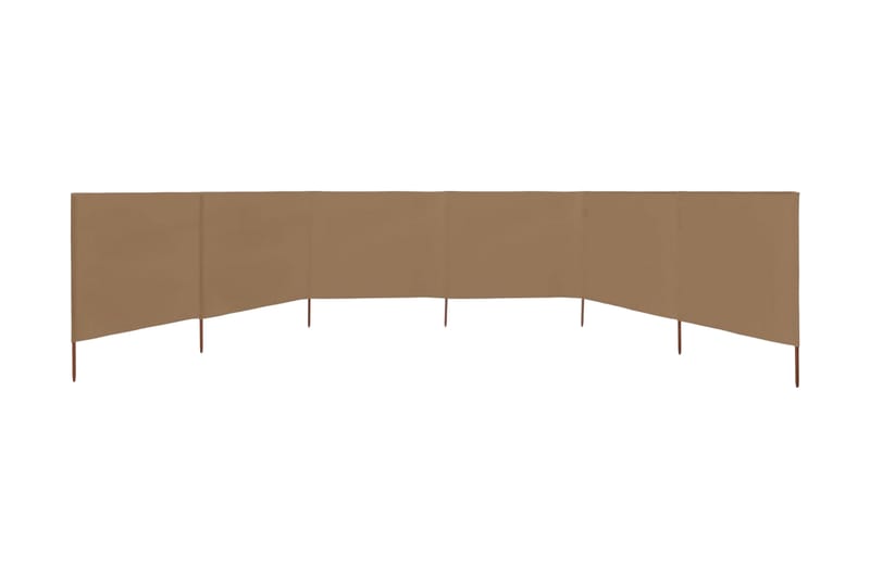 Vindskjerm 6 paneler stoff 800x80 cm gråbrun - Hagemøbler - Solbeskyttelse - Avskjerming & vindskjerm