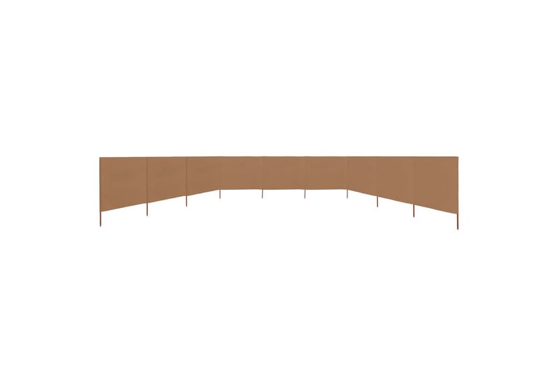 Vindskjerm 9 paneler stoff 1200x80 cm gråbrun - Brun - Hagemøbler - Solbeskyttelse - Avskjerming & vindskjerm