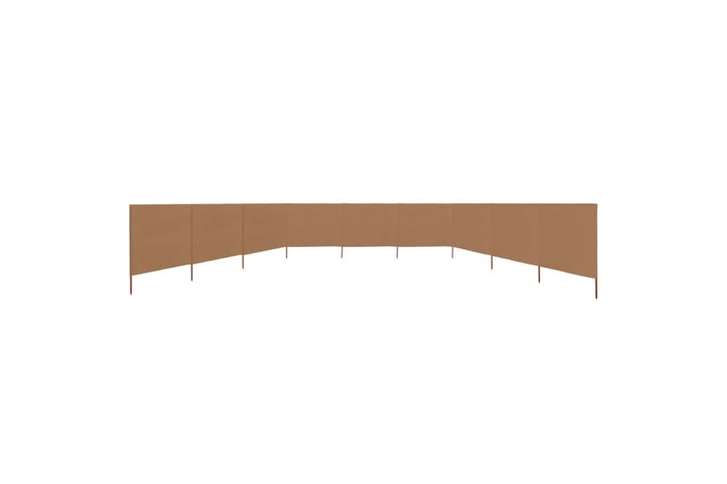 Vindskjerm 9 paneler stoff 1200x80 cm gråbrun - Brun - Sikkerhet & vindubeskyttelse veranda - Avskjerming & vindskjerm - Skjerm
