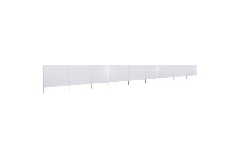 Vindskjerm 9 paneler stoff 1200x120 cm sandhvit - Hvit - Hagemøbler - Solbeskyttelse - Avskjerming & vindskjerm