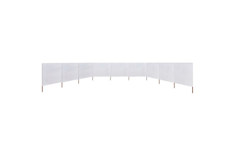 Vindskjerm 9 paneler stoff 1200x120 cm sandhvit - Hvit - Hagemøbler - Solbeskyttelse - Avskjerming & vindskjerm