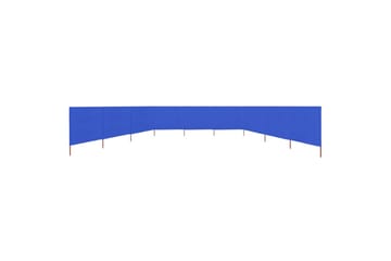Vindskjerm 9 paneler stoff 1200x120 cm asurblå - Blå - Hagemøbler - Solbeskyttelse - Avskjerming & vindskjerm