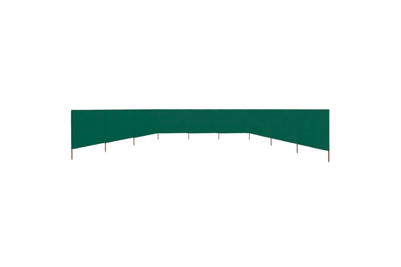 Vindskjerm 9 paneler stoff 1200x120 cm grønn - Grønn - Hagemøbler - Solbeskyttelse - Avskjerming & vindskjerm