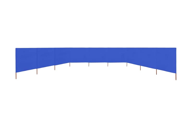 Vindskjerm 9 paneler stoff 1200x160 cm asurblå - Blå - Hagemøbler - Solbeskyttelse - Avskjerming & vindskjerm