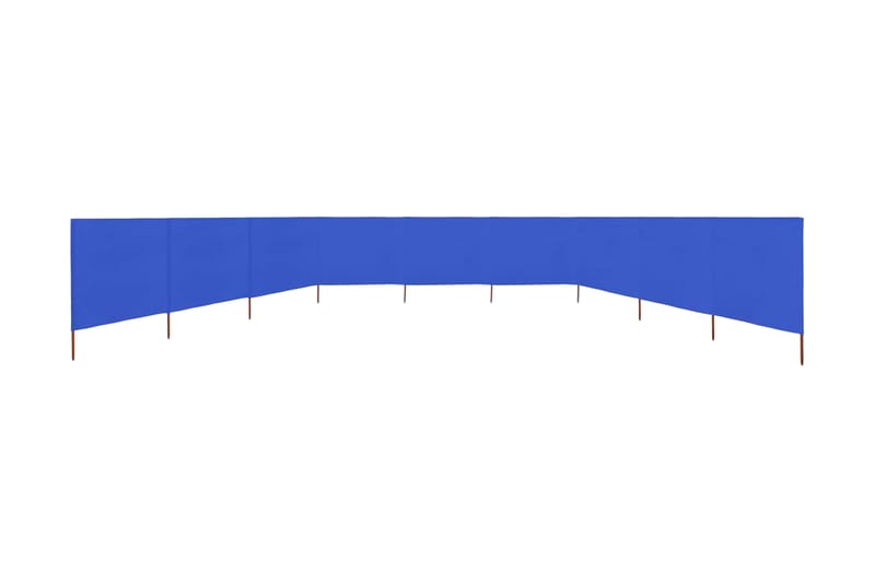 Vindskjerm 9 paneler stoff 1200x160 cm asurblå - Blå - Sikkerhet & vindubeskyttelse veranda - Avskjerming & vindskjerm - Skjerm