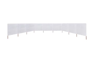 Vindskjerm 9 paneler stoff 1200x160 cm sandhvit - Hvit - Hagemøbler - Solbeskyttelse - Avskjerming & vindskjerm