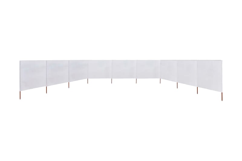 Vindskjerm 9 paneler stoff 1200x160 cm sandhvit - Hvit - Hagemøbler - Solbeskyttelse - Avskjerming & vindskjerm