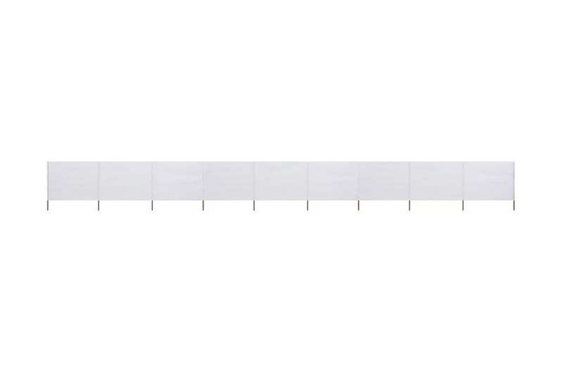 Vindskjerm 9 paneler stoff 1200x160 cm sandhvit - Hvit - Hagemøbler - Solbeskyttelse - Avskjerming & vindskjerm