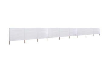 Vindskjerm 9 paneler stoff 1200x160 cm sandhvit - Hvit - Hagemøbler - Solbeskyttelse - Avskjerming & vindskjerm