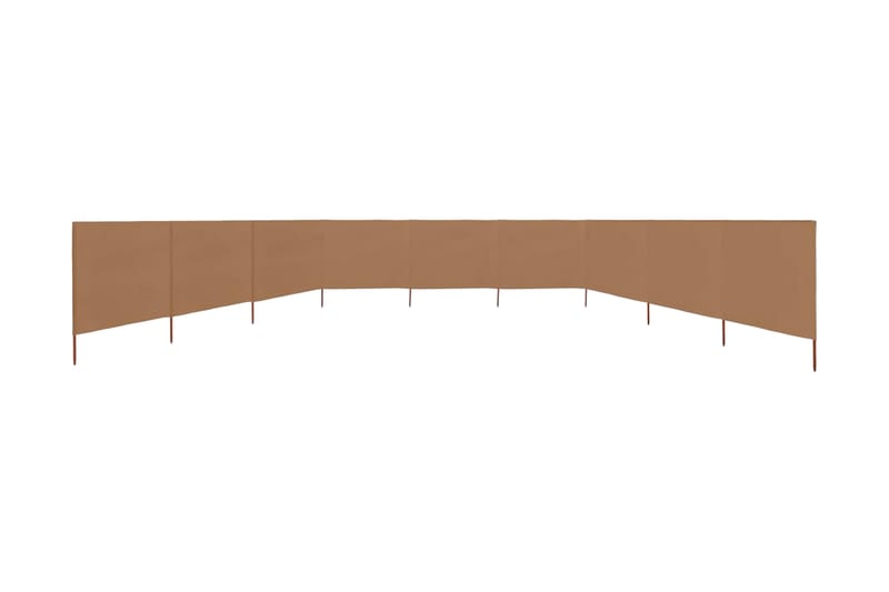 Vindskjerm 9 paneler stoff 1200x120 cm gråbrun - Brun - Hagemøbler - Solbeskyttelse - Avskjerming & vindskjerm