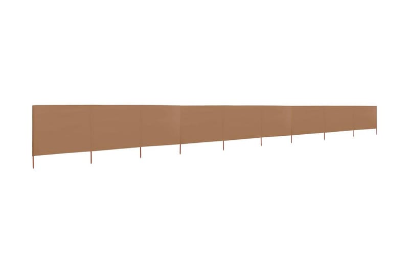 Vindskjerm 9 paneler stoff 1200x120 cm gråbrun - Brun - Hagemøbler - Solbeskyttelse - Avskjerming & vindskjerm