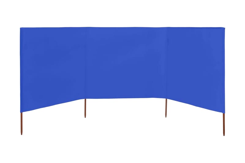 Vindskjermer 3 paneler stoff 400x160 cm asurblå - Blå - Hagemøbler - Solbeskyttelse - Avskjerming & vindskjerm