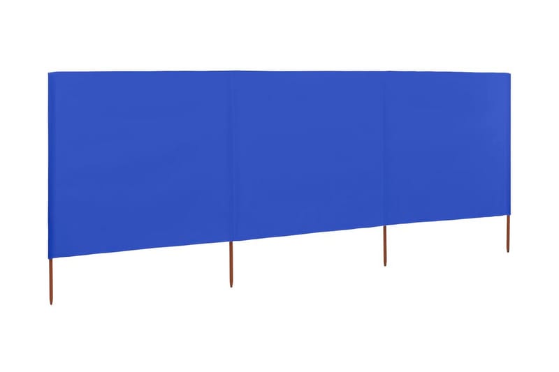 Vindskjermer 3 paneler stoff 400x160 cm asurblå - Blå - Hagemøbler - Solbeskyttelse - Avskjerming & vindskjerm