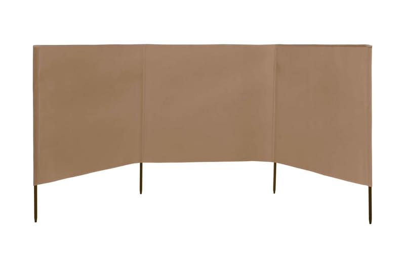 Vindskjermer 3 paneler stoff 400x120 cm gråbrun - Hagemøbler - Solbeskyttelse - Avskjerming & vindskjerm