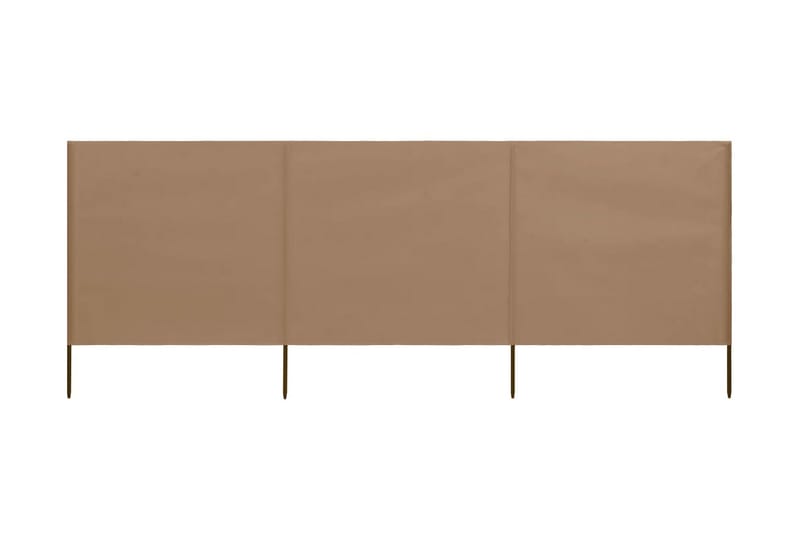 Vindskjermer 3 paneler stoff 400x120 cm gråbrun - Sikkerhet & vindubeskyttelse veranda - Avskjerming & vindskjerm - Skjerm