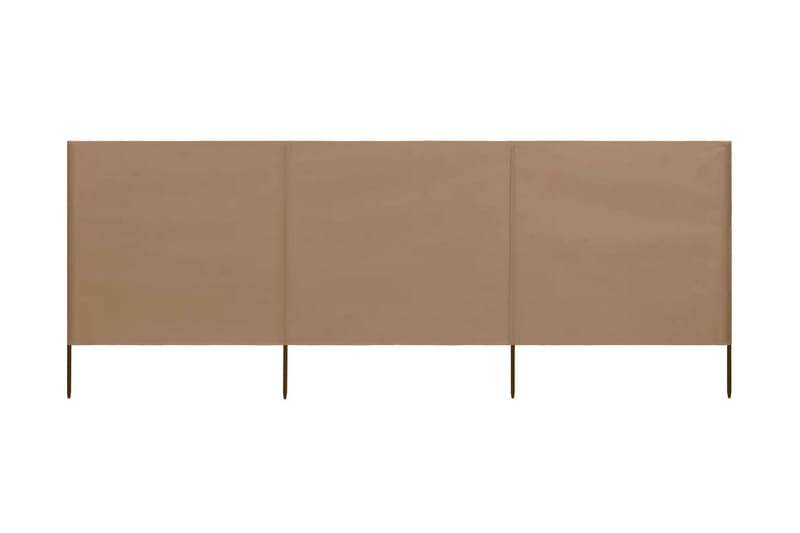 Vindskjermer 3 paneler stoff 400x120 cm gråbrun - Hagemøbler - Solbeskyttelse - Avskjerming & vindskjerm