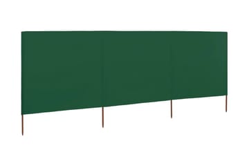 Vindskjermer 3 paneler stoff 400x120 cm grønn - Hagemøbler - Solbeskyttelse - Avskjerming & vindskjerm