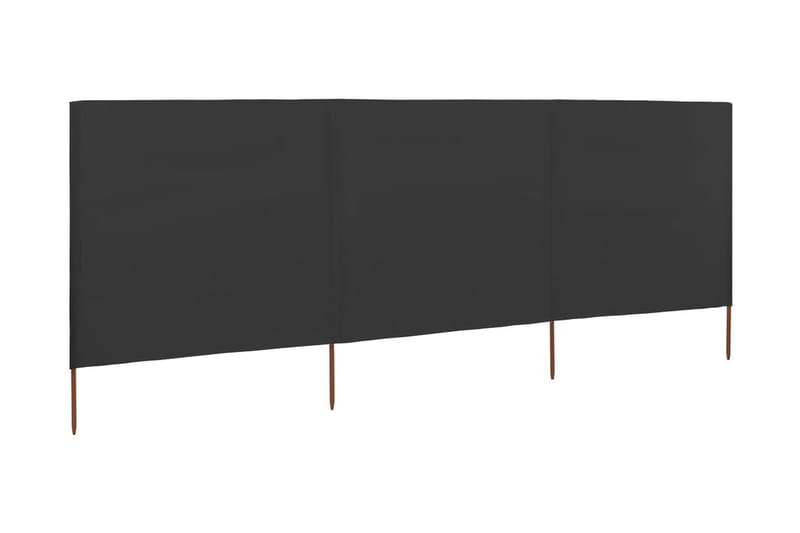 Vindskjermer 3 paneler stoff 400x120 cm antrasitt - Sikkerhet & vindubeskyttelse veranda - Avskjerming & vindskjerm - Skjerm