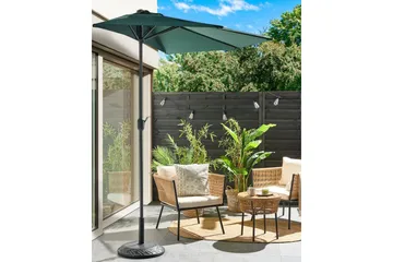 Carleton Parasol 100x100 cm - Grønn/Svart - Hagemøbler - Solbeskyttelse - Parasoller - Balkongparasoll