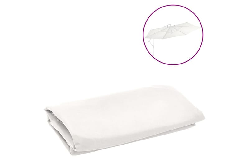 Erstatningsstoff for hengeparasoll sandhvit 350 cm - Hagemøbler - Solbeskyttelse - Parasoller