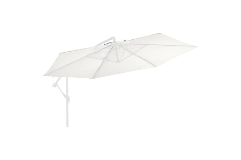 Erstatningsstoff for hengeparasoll sandhvit 350 cm - Hagemøbler - Solbeskyttelse - Parasoller
