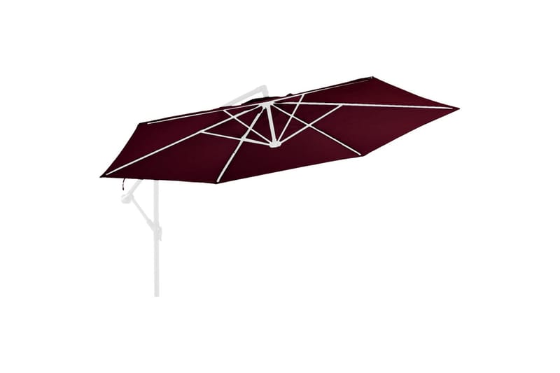 Erstatningsstoff for hengeparasoll vinrød 350 cm - Hagemøbler - Solbeskyttelse - Parasoller