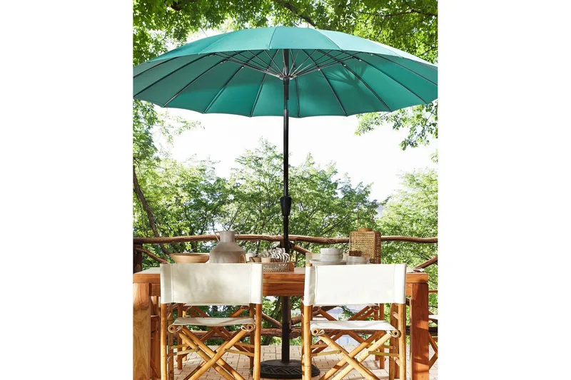 Faenza Parasol 255 cm - Grønn/Svart - Hagemøbler - Solbeskyttelse - Parasoller - Balkongparasoll