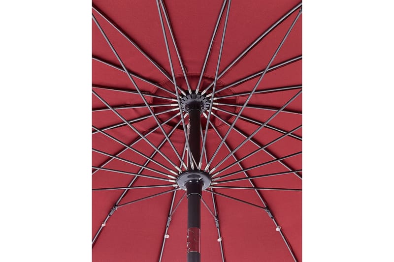 Faenza Parasol 255 cm - Rød Svart - Hagemøbler - Solbeskyttelse - Parasoller