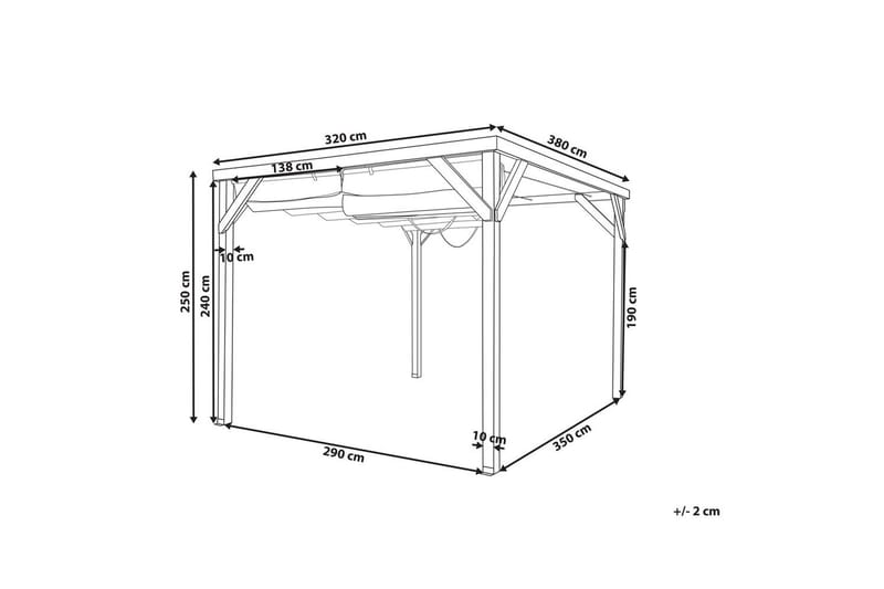 Hagepergola Villarosa - Hagemøbler - Solbeskyttelse - Pergola