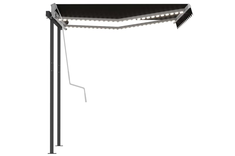 Automatisk markise med LED og vindsensor 3,5x2,5 cm - Hagemøbler - Solbeskyttelse - Markiser - Balkongmarkise