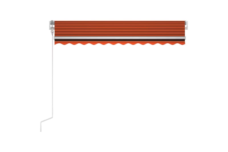 Automatisk markise med LED og vindsensor 300x250cm - Oransj - Balkongmarkise - Markiser - Terrassemarkise