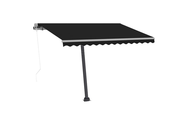 Automatisk markise med LED og vindsensor 350x250 cm antrasit - Antrasittgrå - Hagemøbler - Solbeskyttelse - Markiser - Balkongmarkise