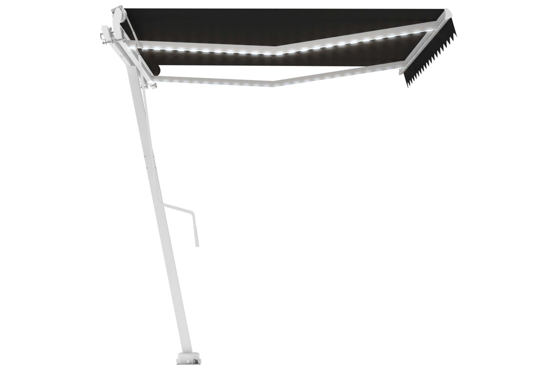 Automatisk markise med vindsensor og LED 400x300 cm - Antrasittgrå - Hagemøbler - Solbeskyttelse - Markiser - Balkongmarkise
