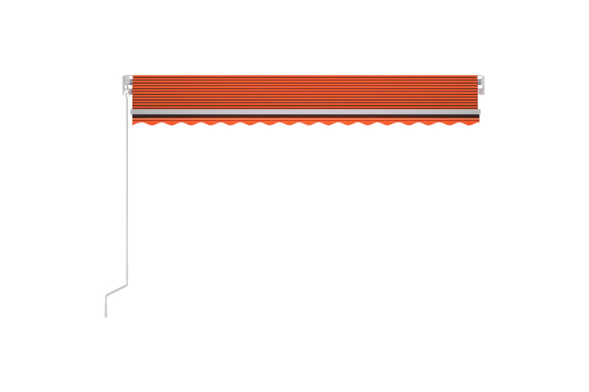 Automatisk markise med vindsensor og LED 400x300cm - Oransj - Hagemøbler - Solbeskyttelse - Markiser - Balkongmarkise