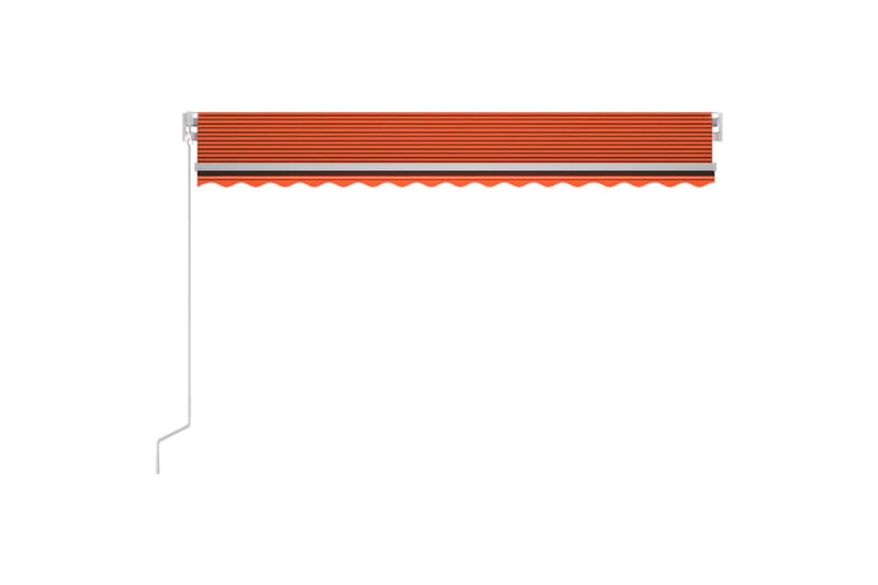 Automatisk markise med vindsensor og LED 400x300cm - Oransj - Balkongmarkise - Markiser - Terrassemarkise