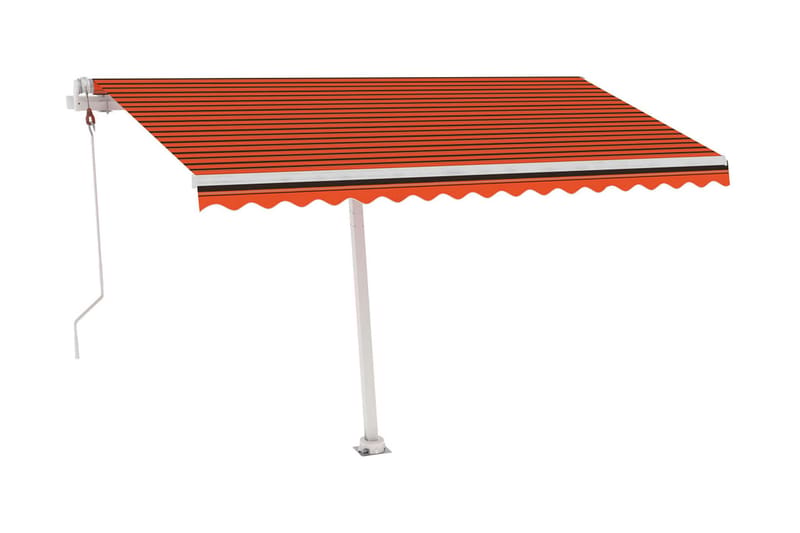 Automatisk markise med vindsensor og LED 400x300cm - Oransj - Hagemøbler - Solbeskyttelse - Markiser - Balkongmarkise