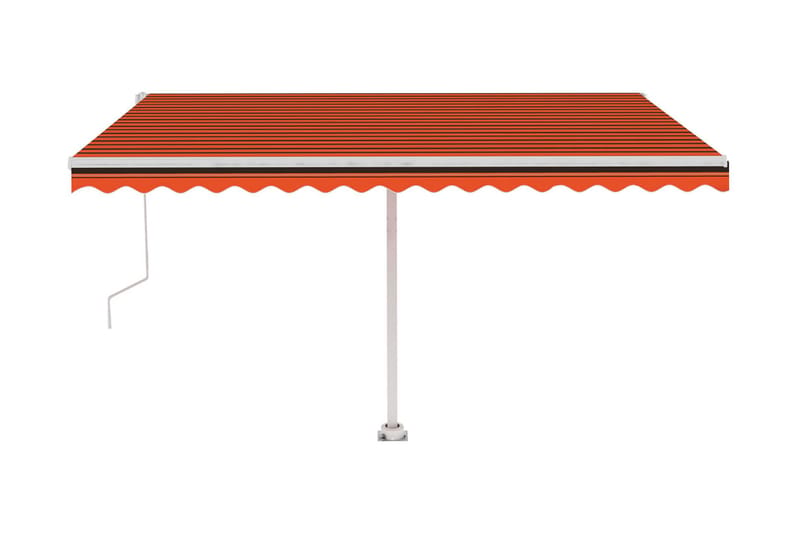 Automatisk markise med vindsensor og LED 400x300cm - Oransj - Hagemøbler - Solbeskyttelse - Markiser - Balkongmarkise