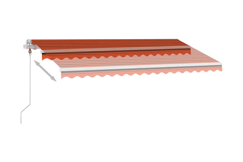 Automatisk markise med vindsensor og LED 400x300cm - Oransj - Hagemøbler - Solbeskyttelse - Markiser - Balkongmarkise