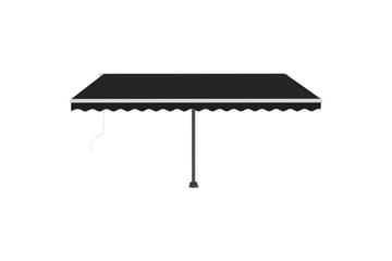 Automatisk markise med vindsensor og LED 400x350 cm antrasit - Antrasittgrå - Hagemøbler - Solbeskyttelse - Markiser - Balkongmarkise