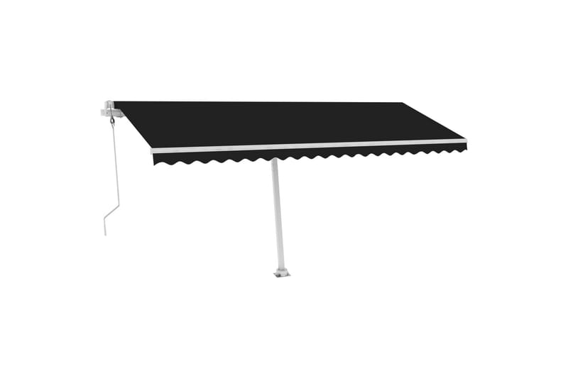 Automatisk markise med vindsensor og LED 500x300 cm - Antrasittgrå - Hagemøbler - Solbeskyttelse - Markiser - Balkongmarkise