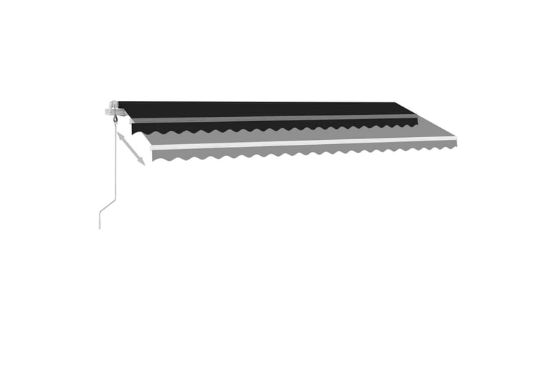 Automatisk markise med vindsensor og LED 500x300 cm - Antrasittgrå - Hagemøbler - Solbeskyttelse - Markiser - Balkongmarkise