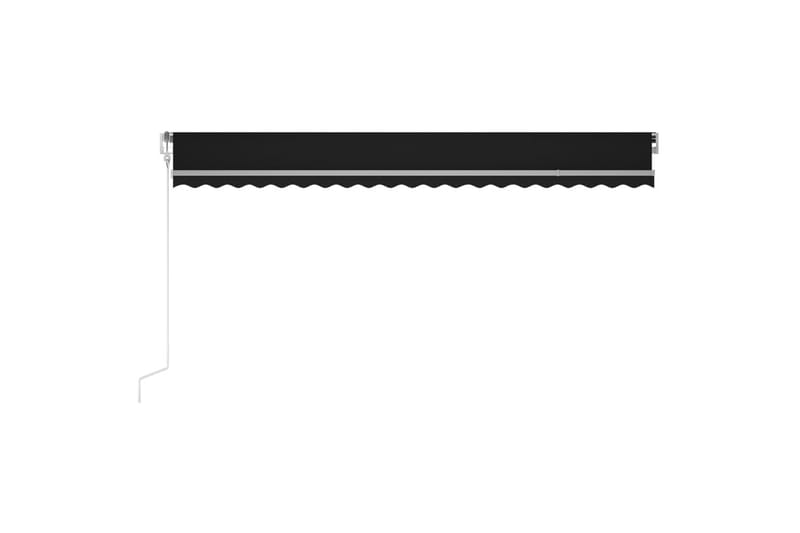 Automatisk markise med vindsensor og LED 500x350 cm - Antrasittgrå - Balkongmarkise - Markiser - Terrassemarkise