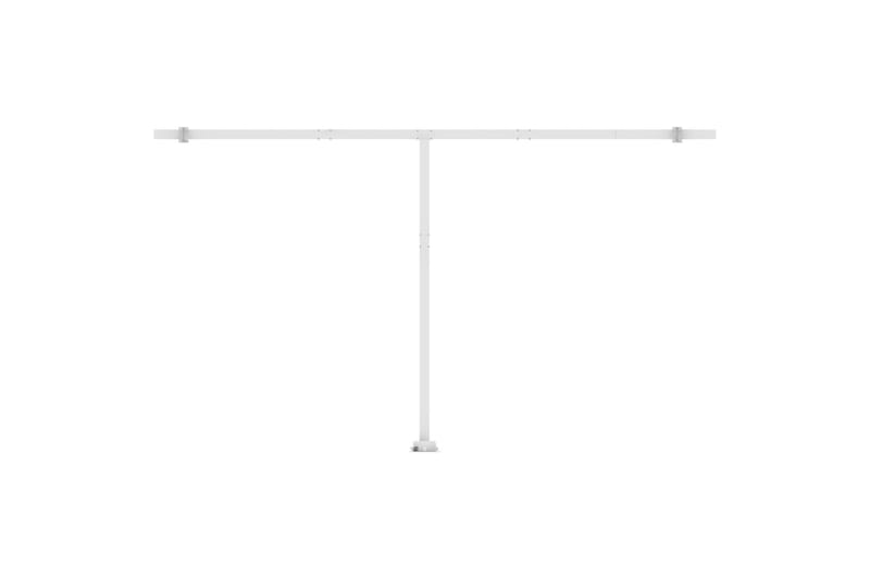 Automatisk markise med vindsensor og LED 500x350 cm - Blå - Hagemøbler - Solbeskyttelse - Markiser - Balkongmarkise