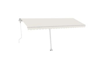 Automatisk markise med vindsensor og LED 500x350 cm - Krem - Hagemøbler - Solbeskyttelse - Markiser - Balkongmarkise