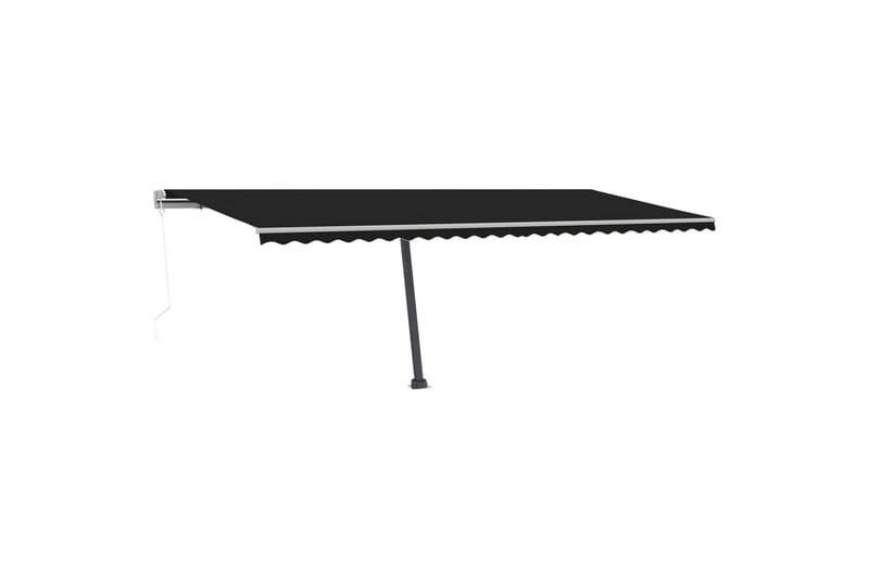 Automatisk markise med vindsensor og LED 600x300 cm antrasit - Antrasittgrå - Hagemøbler - Solbeskyttelse - Markiser - Balkongmarkise