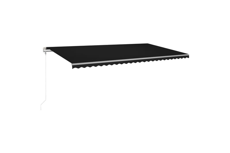 Automatisk markise med vindsensor og LED 600x300 cm - Antrasittgrå - Hagemøbler - Solbeskyttelse - Markiser - Balkongmarkise