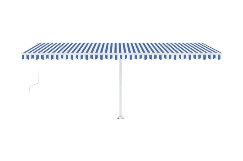 Automatisk markise med vindsensor og LED 600x300 cm - Blå - Balkongmarkise - Markiser - Terrassemarkise