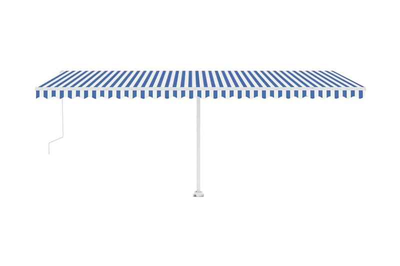 Automatisk markise med vindsensor og LED 600x300 cm - Blå - Hagemøbler - Solbeskyttelse - Markiser - Balkongmarkise