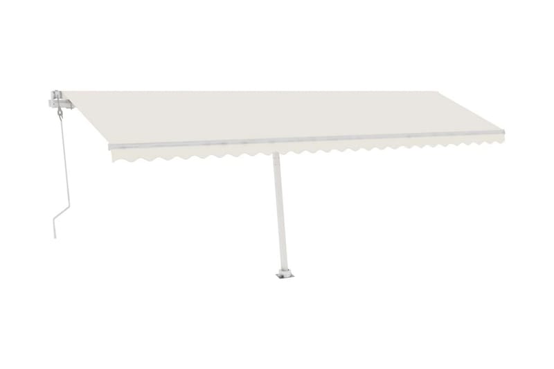 Automatisk markise med vindsensor og LED 600x300 cm kremhvit - Krem - Hagemøbler - Solbeskyttelse - Markiser - Balkongmarkise