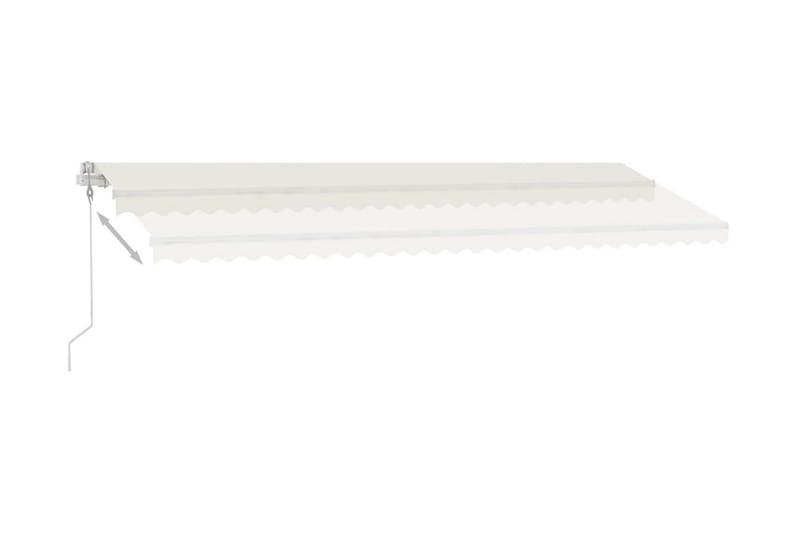 Automatisk markise med vindsensor og LED 600x300 cm kremhvit - Krem - Hagemøbler - Solbeskyttelse - Markiser - Balkongmarkise